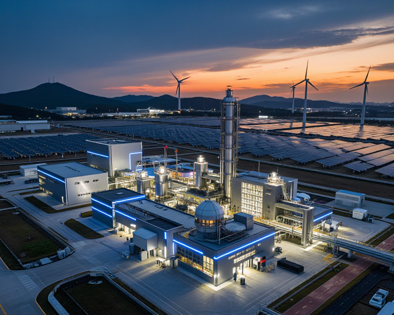 Futuristic Semiconductor Plant in South Korea