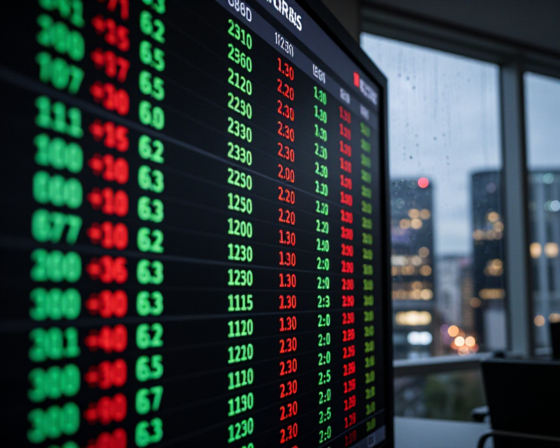 Stock Market Ticker in Seoul