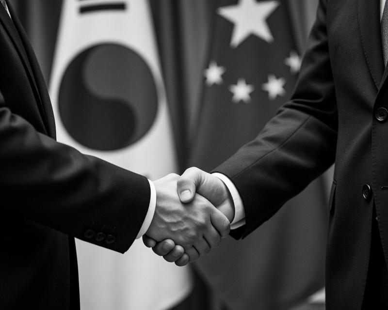 Diplomatic Handshake Symbolism