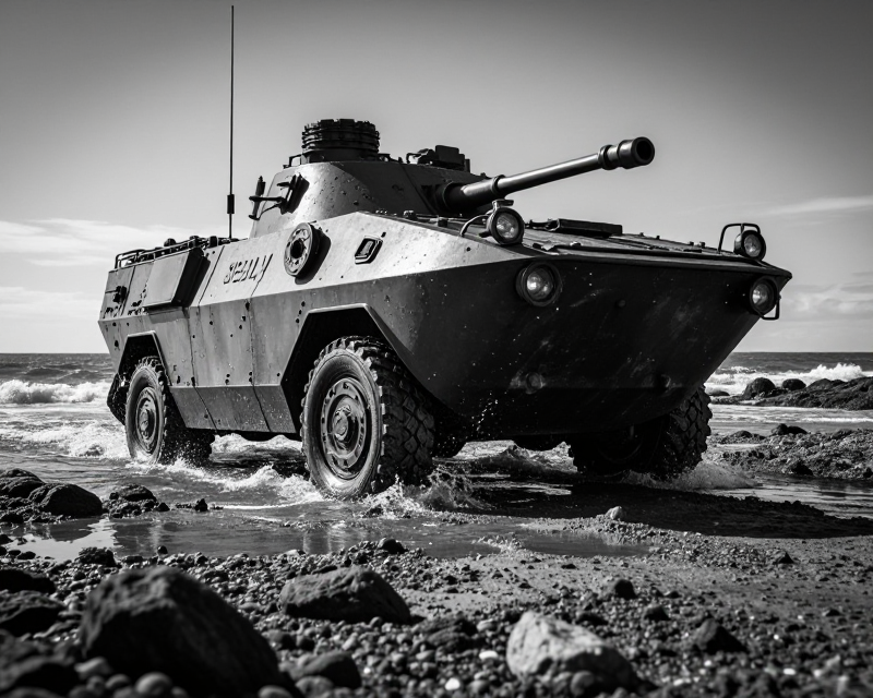 Cinematic Military Amphibious Vehicle