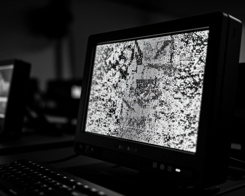 Dark Newsroom Atmosphere