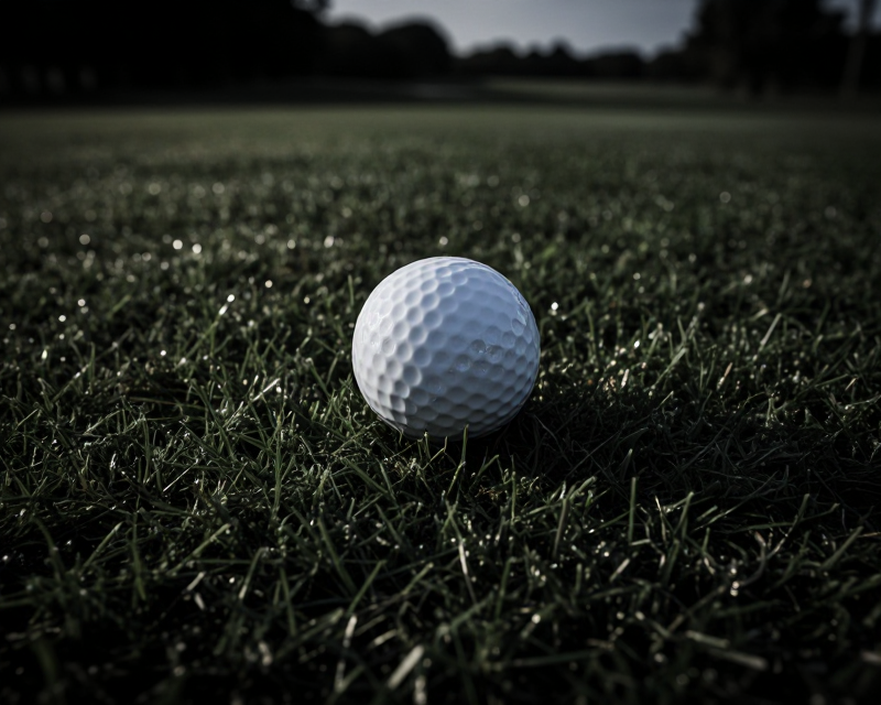 Cinematic Golf Ball on Green