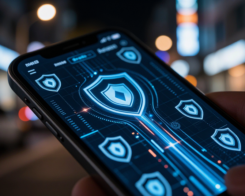 Digital Security Shield Concept